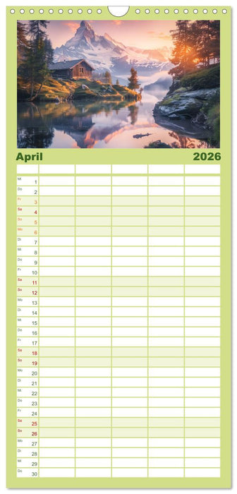 Im Reich der Berge (CALVENDO Familienplaner 2026)