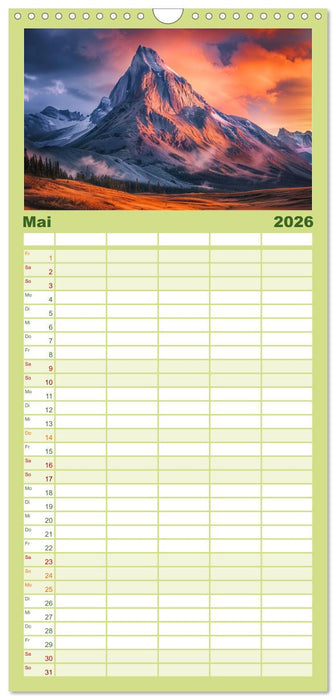 Im Reich der Berge (CALVENDO Familienplaner 2026)