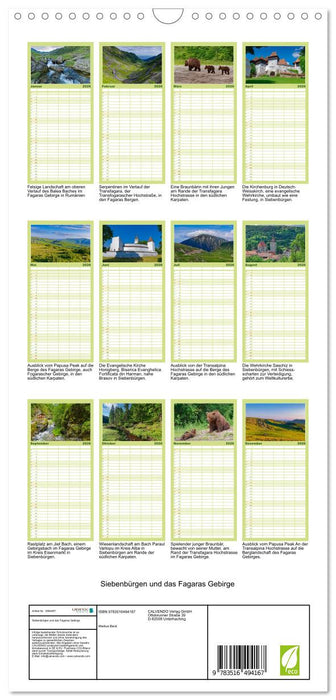 Siebenbürgen und das Fagaras Gebirge (CALVENDO Familienplaner 2026)