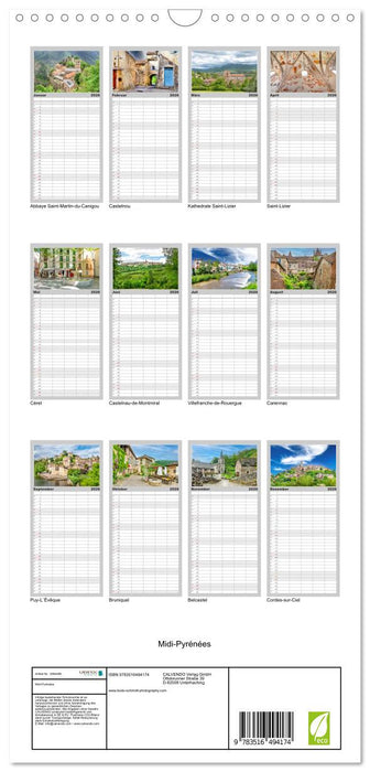 Midi-Pyrénées (CALVENDO Familienplaner 2026)