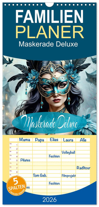 Maskerade Deluxe (CALVENDO Familienplaner 2026)