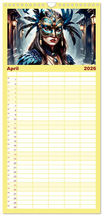 Maskerade Deluxe (CALVENDO Familienplaner 2026)