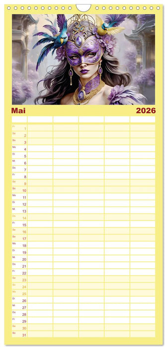 Maskerade Deluxe (CALVENDO Familienplaner 2026)