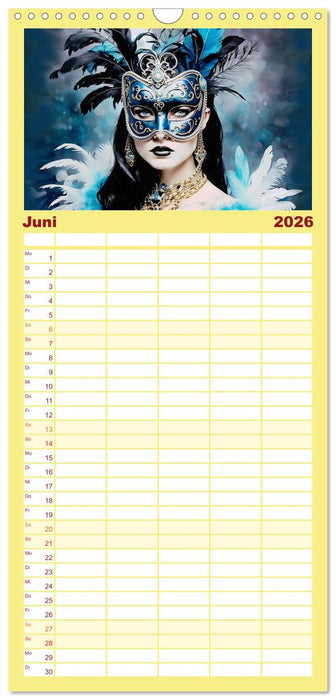 Maskerade Deluxe (CALVENDO Familienplaner 2026)