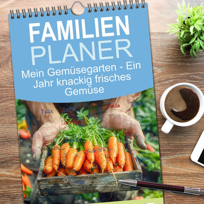 Mein Gemüsegarten - Ein Jahr knackig frisches Gemüse (CALVENDO Familienplaner 2026)