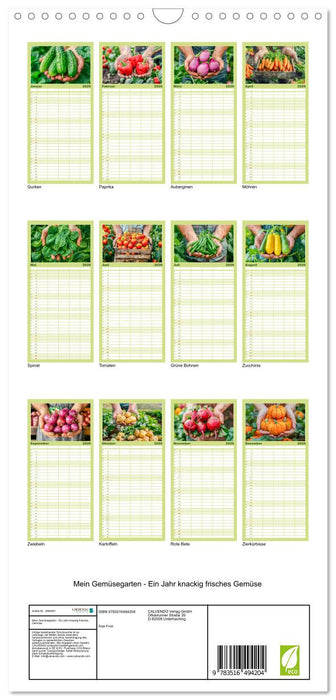 Mein Gemüsegarten - Ein Jahr knackig frisches Gemüse (CALVENDO Familienplaner 2026)