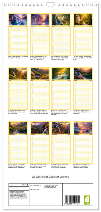 Wo Wasser und Magie sich vereinen (CALVENDO Familienplaner 2026)