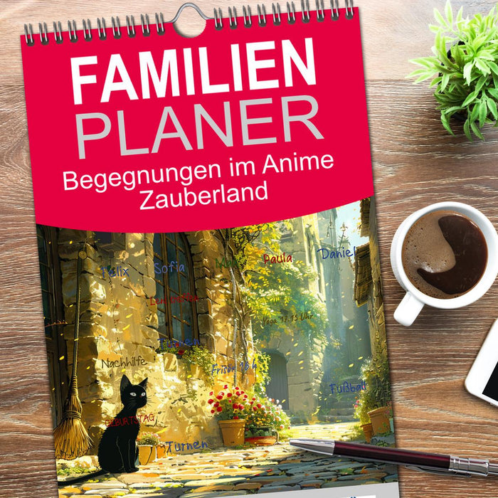 Begegnungen im Anime Zauberland (CALVENDO Familienplaner 2026)