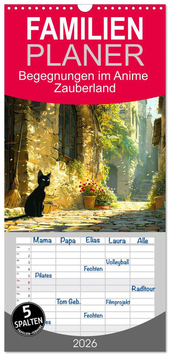 Begegnungen im Anime Zauberland (CALVENDO Familienplaner 2026)