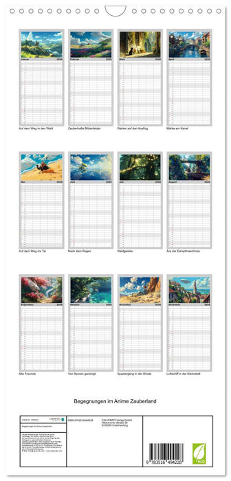 Begegnungen im Anime Zauberland (CALVENDO Familienplaner 2026)