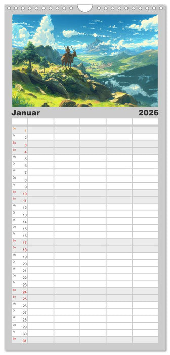 Begegnungen im Anime Zauberland (CALVENDO Familienplaner 2026)
