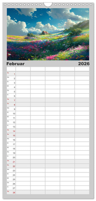 Begegnungen im Anime Zauberland (CALVENDO Familienplaner 2026)