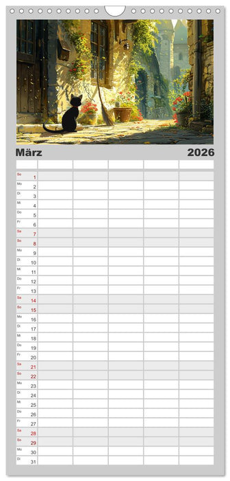 Begegnungen im Anime Zauberland (CALVENDO Familienplaner 2026)