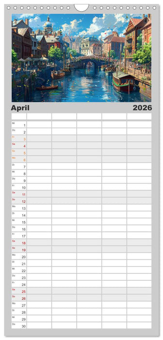Begegnungen im Anime Zauberland (CALVENDO Familienplaner 2026)