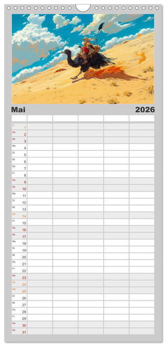 Begegnungen im Anime Zauberland (CALVENDO Familienplaner 2026)