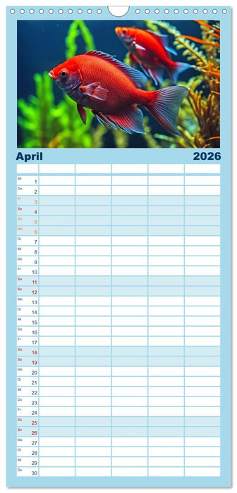 Tief unten im Meer Unterwasser Fantasy (CALVENDO Familienplaner 2026)