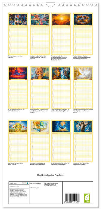 Die Sprache des Friedens (CALVENDO Familienplaner 2026)