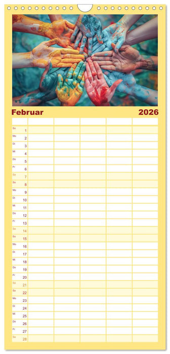 Die Sprache des Friedens (CALVENDO Familienplaner 2026)