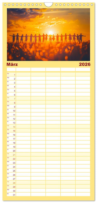 Die Sprache des Friedens (CALVENDO Familienplaner 2026)