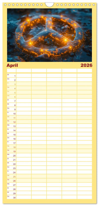 Die Sprache des Friedens (CALVENDO Familienplaner 2026)