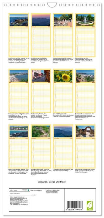 Bulgarien. Berge und Meer. (CALVENDO Familienplaner 2026)