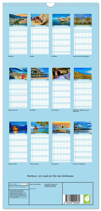 Montreux - ein Juwel am Ufer des Genfersees (CALVENDO Familienplaner 2026)