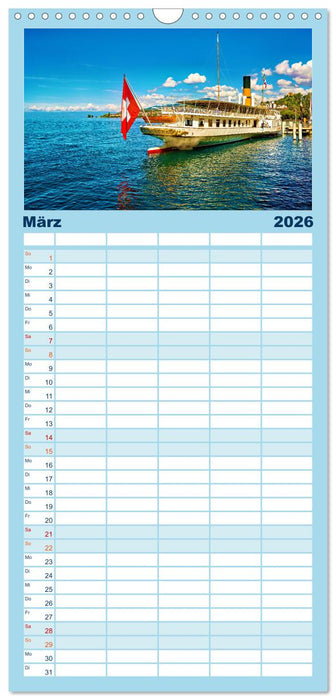 Montreux - ein Juwel am Ufer des Genfersees (CALVENDO Familienplaner 2026)