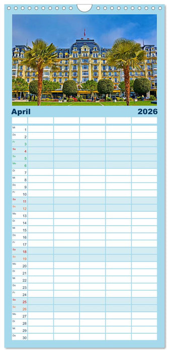 Montreux - ein Juwel am Ufer des Genfersees (CALVENDO Familienplaner 2026)