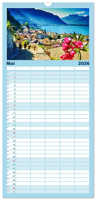 Montreux - ein Juwel am Ufer des Genfersees (CALVENDO Familienplaner 2026)