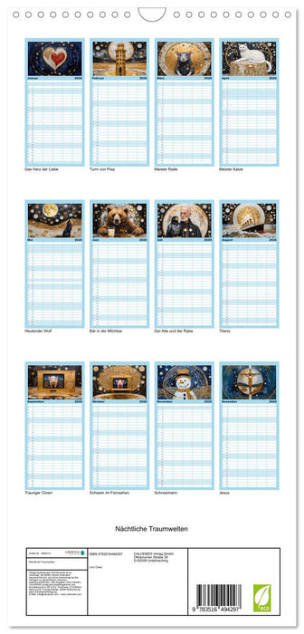 Nächtliche Traumwelten (CALVENDO Familienplaner 2026)