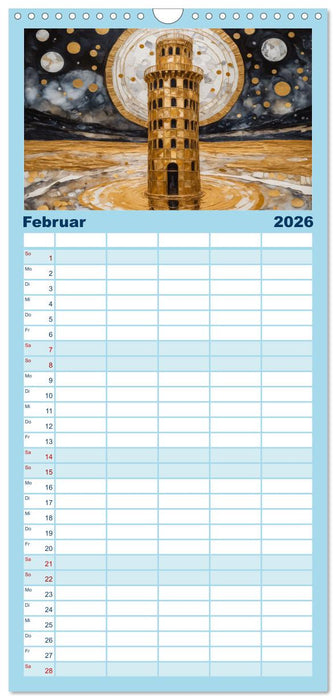 Nächtliche Traumwelten (CALVENDO Familienplaner 2026)