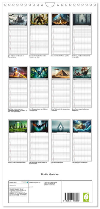 Dunkle Mysterien (CALVENDO Familienplaner 2026)
