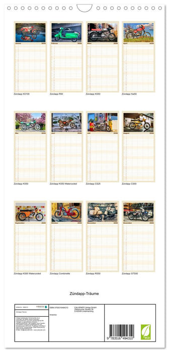 Zündapp-Träume (CALVENDO Familienplaner 2026)