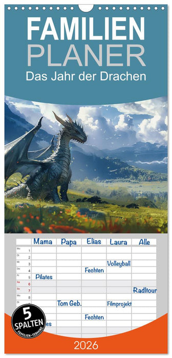 Das Jahr der Drachen (CALVENDO Familienplaner 2026)