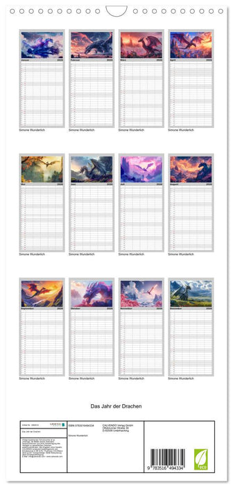 Das Jahr der Drachen (CALVENDO Familienplaner 2026)