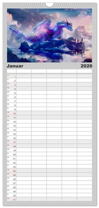 Das Jahr der Drachen (CALVENDO Familienplaner 2026)