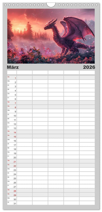 Das Jahr der Drachen (CALVENDO Familienplaner 2026)