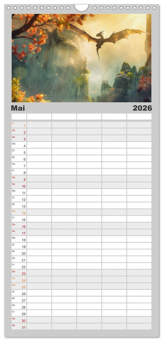 Das Jahr der Drachen (CALVENDO Familienplaner 2026)