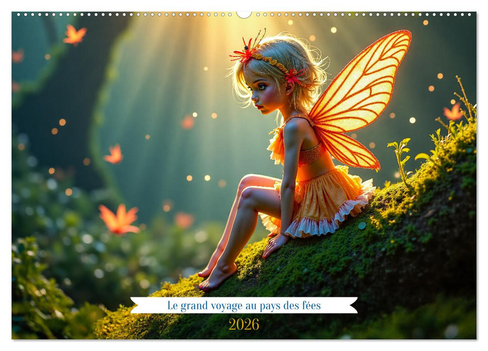 Le grand voyage au pays des fées (CALVENDO Calendrier mensuel 2026)