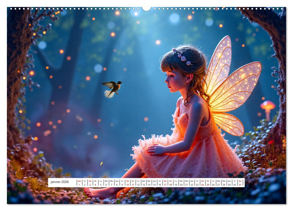 Le grand voyage au pays des fées (CALVENDO Calendrier mensuel 2026)