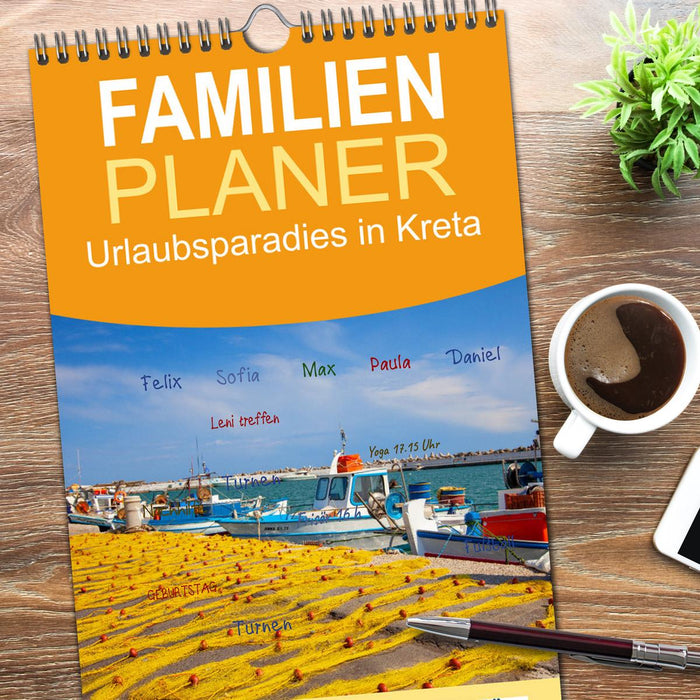 Urlaubsparadies in Kreta (CALVENDO Familienplaner 2026)