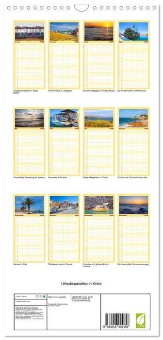 Urlaubsparadies in Kreta (CALVENDO Familienplaner 2026)