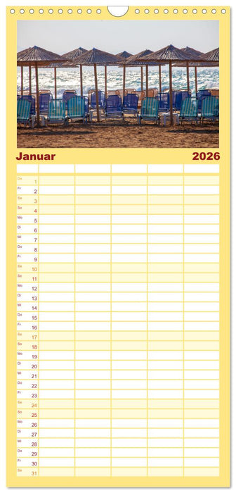 Urlaubsparadies in Kreta (CALVENDO Familienplaner 2026)