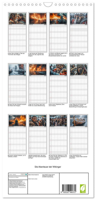 Die Abenteuer der Wikinger (CALVENDO Familienplaner 2026)
