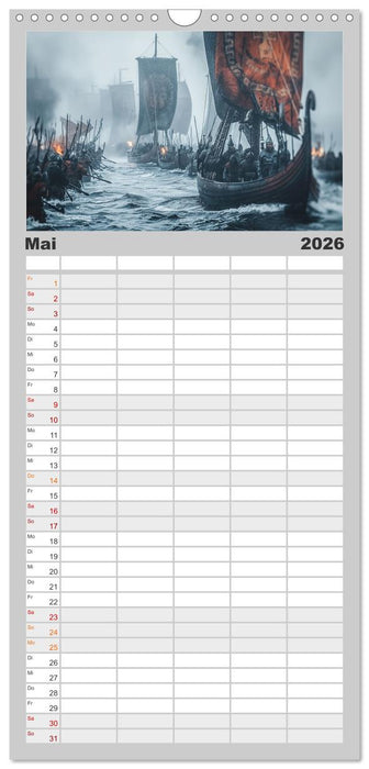 Die Abenteuer der Wikinger (CALVENDO Familienplaner 2026)