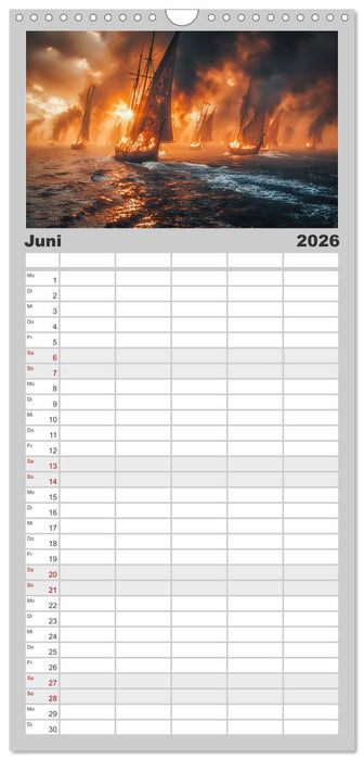 Die Abenteuer der Wikinger (CALVENDO Familienplaner 2026)