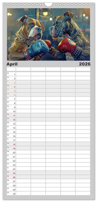 Gangsterhunde - KI-Bilder (CALVENDO Familienplaner 2026)