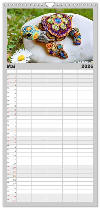 Granny Square Kunst - Ein Jahr voller kreativer Häkelideen (CALVENDO Familienplaner 2026)