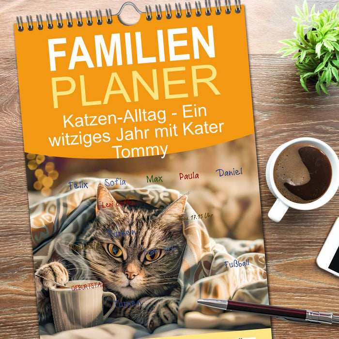 Katzen-Alltag - Ein witziges Jahr mit Kater Tommy (CALVENDO Familienplaner 2026)