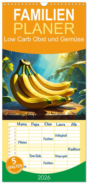 Low Carb Obst und Gemüse (CALVENDO Familienplaner 2026)